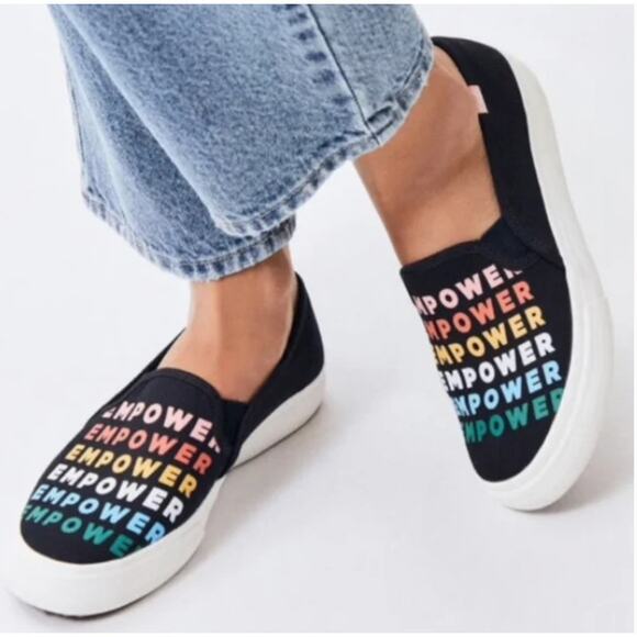 KED'S Double Decker "Empower" Black Slip-On Sneakers Women's Size 9 - Picture 2 of 11